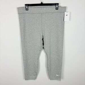 Nike Sportswear Classic Women's High-Waisted 7/8 Leggings Gray Plus Size 3X